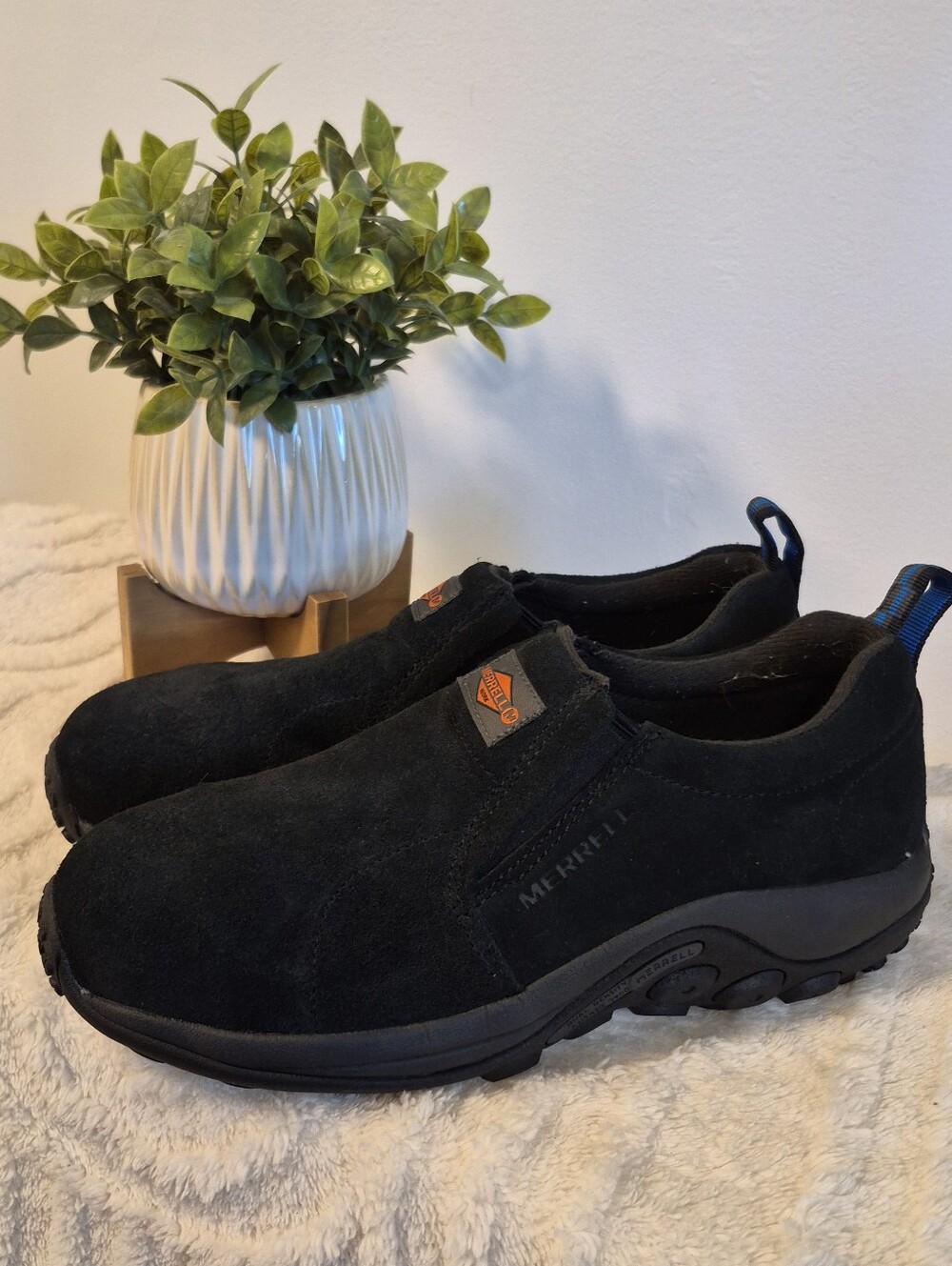 Merrell Work Jungle Moc Alloy Toe Work Shoes Women's Sz 9 Black Suede J62382 - Picture 7 of 14